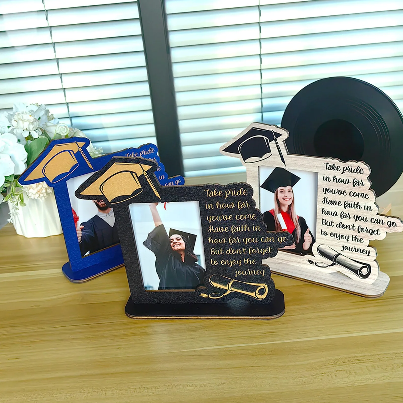 Graduation Season Theme Picture Frame Graduation Ceremony Wooden Photo Frame Holiday Decoration Ornaments Graduation Gifts thumbnail 4
