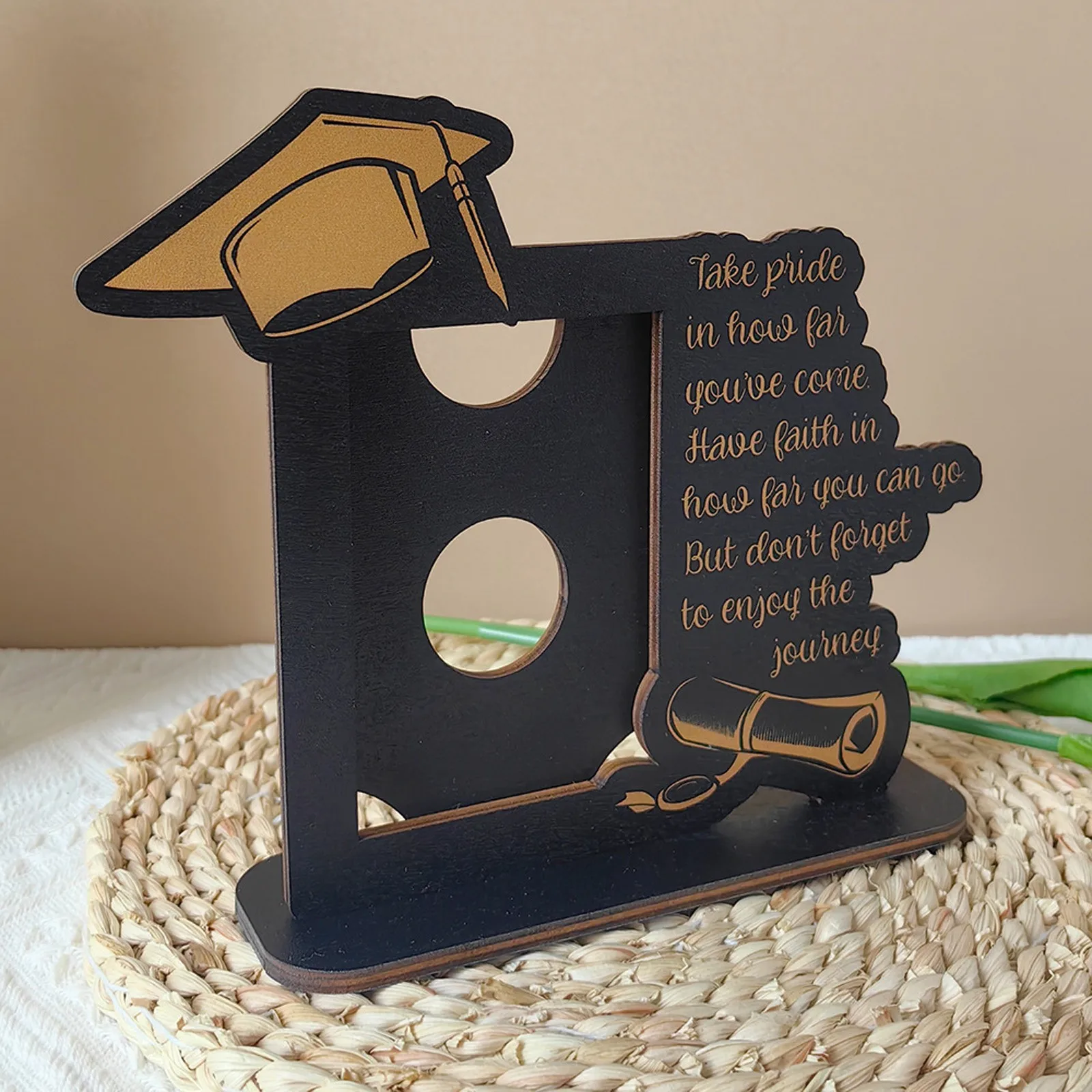 Graduation Season Theme Picture Frame Graduation Ceremony Wooden Photo Frame Holiday Decoration Ornaments Graduation Gifts thumbnail 2