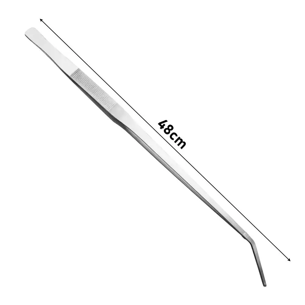 1Pcs Durable 48cm Aquarium Tweezer Long Tong Stainless Steel Fish Tank Cleaning Tool Water Grass Clip Pet Shrimp Reef Coral thumbnail 6