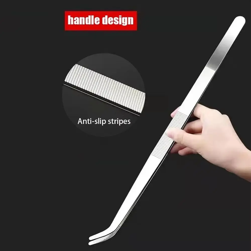 1Pcs Durable 48cm Aquarium Tweezer Long Tong Stainless Steel Fish Tank Cleaning Tool Water Grass Clip Pet Shrimp Reef Coral thumbnail 2