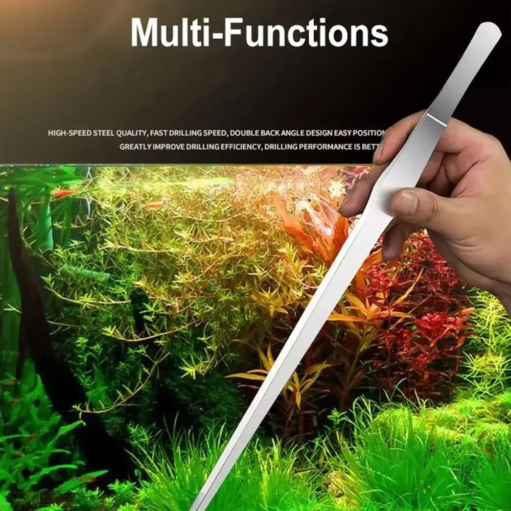 1Pcs Durable 48cm Aquarium Tweezer Long Tong Stainless Steel Fish Tank Cleaning Tool Water Grass Clip Pet Shrimp Reef Coral thumbnail 3