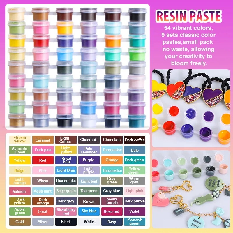 UV Epoxy Resin Pigment Paste 6Colors/Set 2g*6pcs Resin Colorant Dye For DIY Jewelry Making Handmade Crafts Art Color Paste