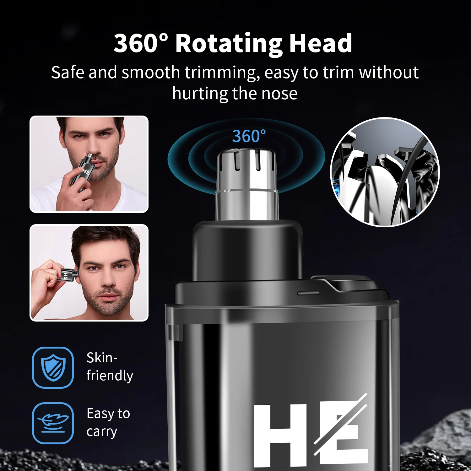 hiena Finish Machine Electric Professional Electric Hair Clippers Beard Clipper Rechargeable Men's Shaver Hair Trimmer Kit thumbnail 6