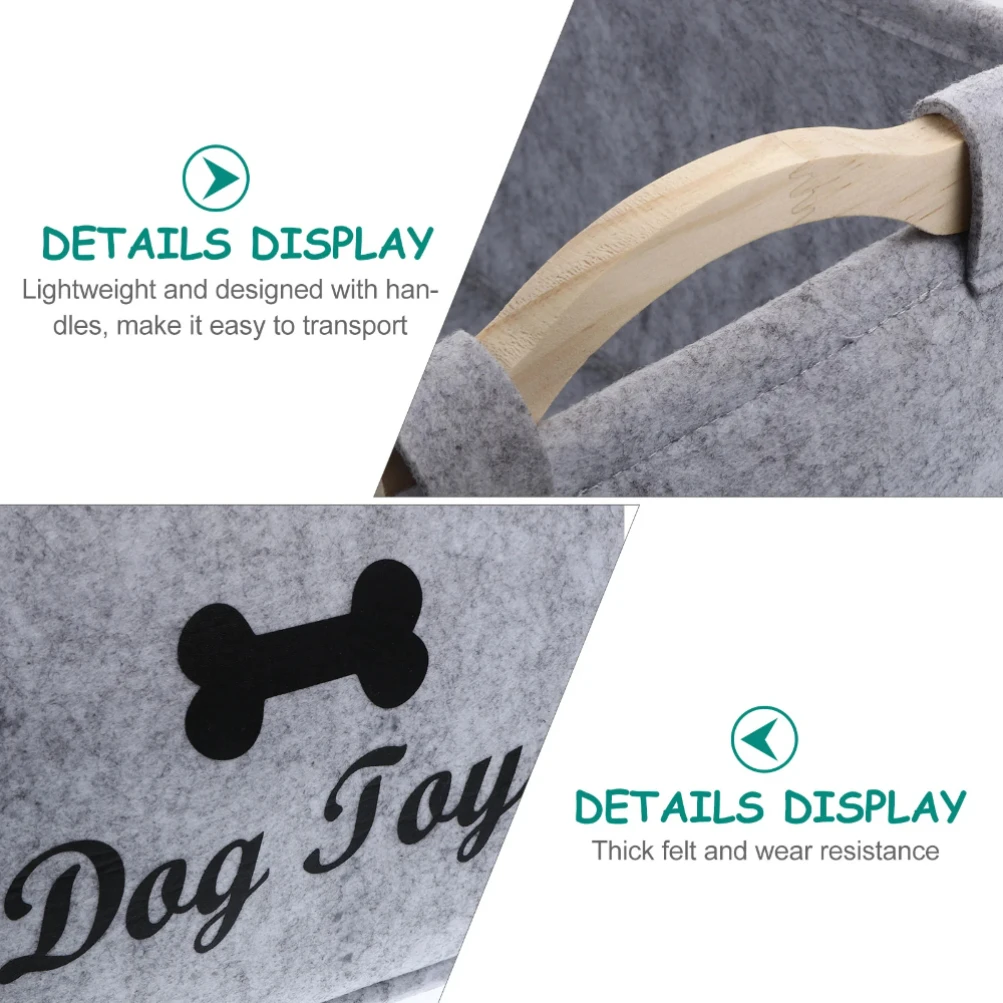 Dog Toy Basket Pet Storage Box Bin Organizer Toys Felt Cat Accessory Container Bins Baskets Accessories Containers Organizing thumbnail 5