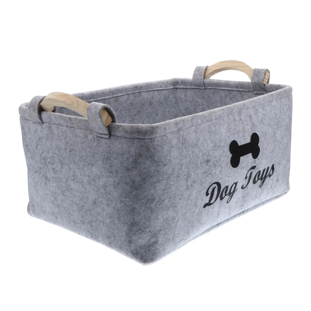 Dog Toy Basket Pet Storage Box Bin Organizer Toys Felt Cat Accessory Container Bins Baskets Accessories Containers Organizing thumbnail 6