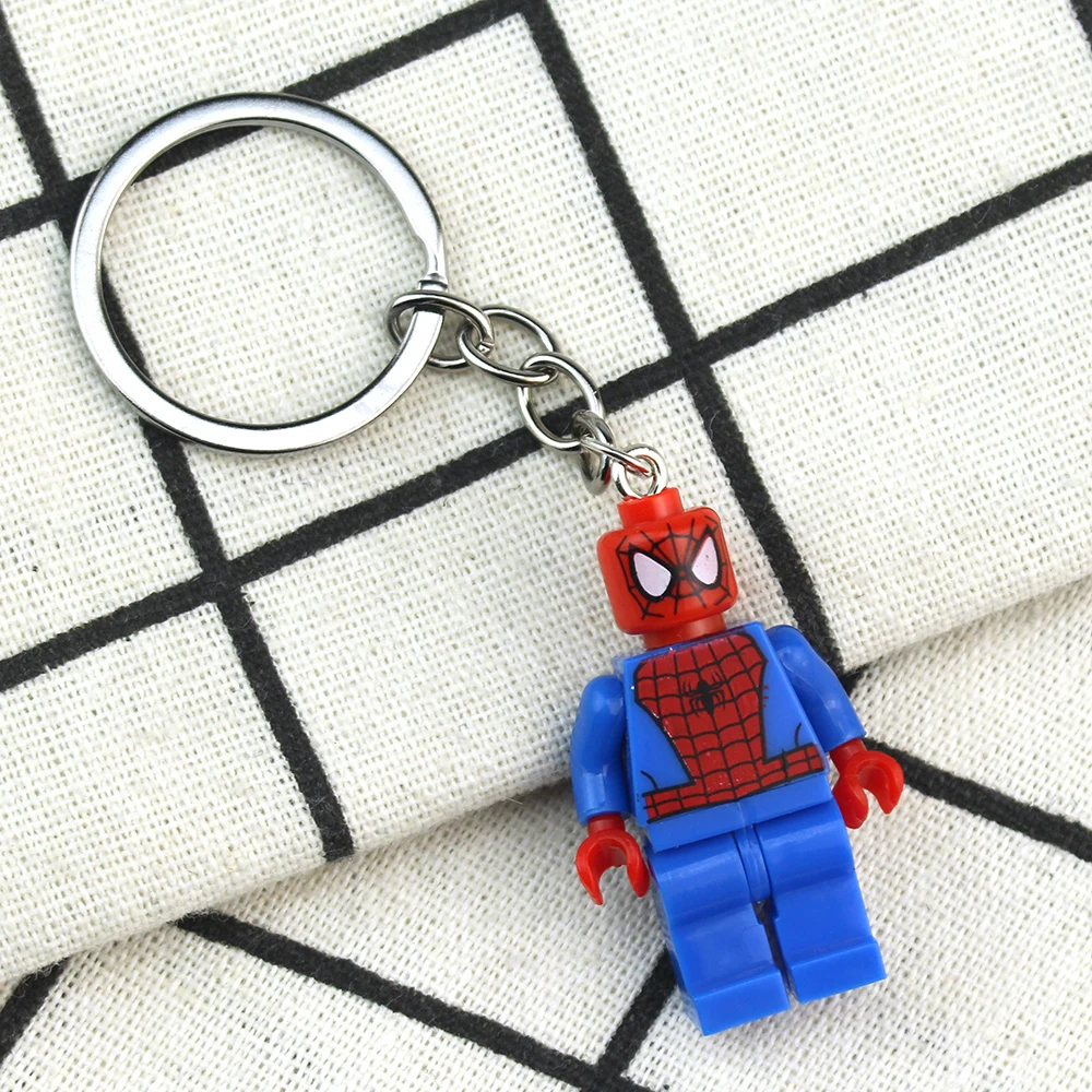 Marvel Avengers Spider-Man Iron Man Wolverine Anime Character Key Chain Action Figure Backpack Car Pendant Holiday Gift thumbnail 2