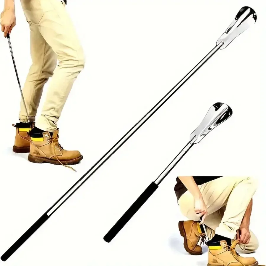 1PC Shoehorn retractable stainless steel shoe puller, shoe assistant, suitable for both men and women , schoenlepel, shoe horn thumbnail 2