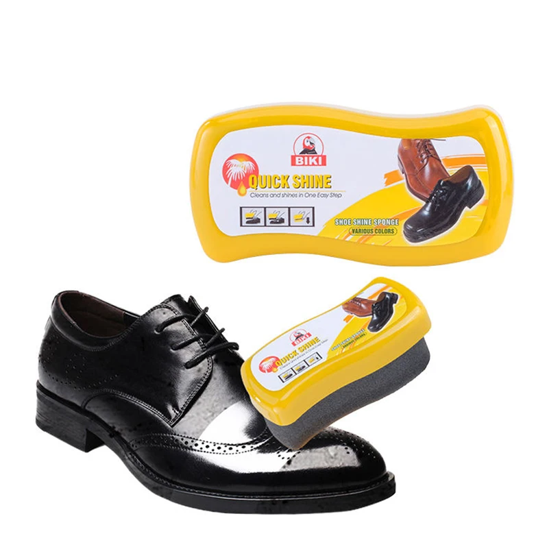 Shoe Shine Sponge,No Buffing Leather Protector,Polisher for Genuine, Synthetic, and Imitation Leather,Cleaner for Boots, Shoes,