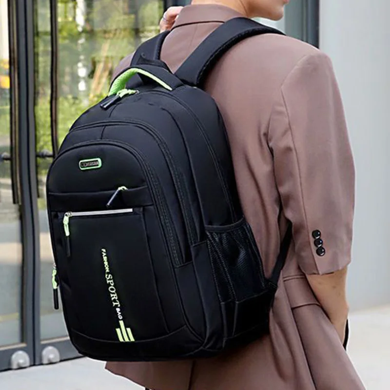 Unisex Large Capacity Backpack, Business Travel Laptop Bag, Multi-Compartment Design, Adjustable Straps, Ideal for Work Leisure thumbnail 5