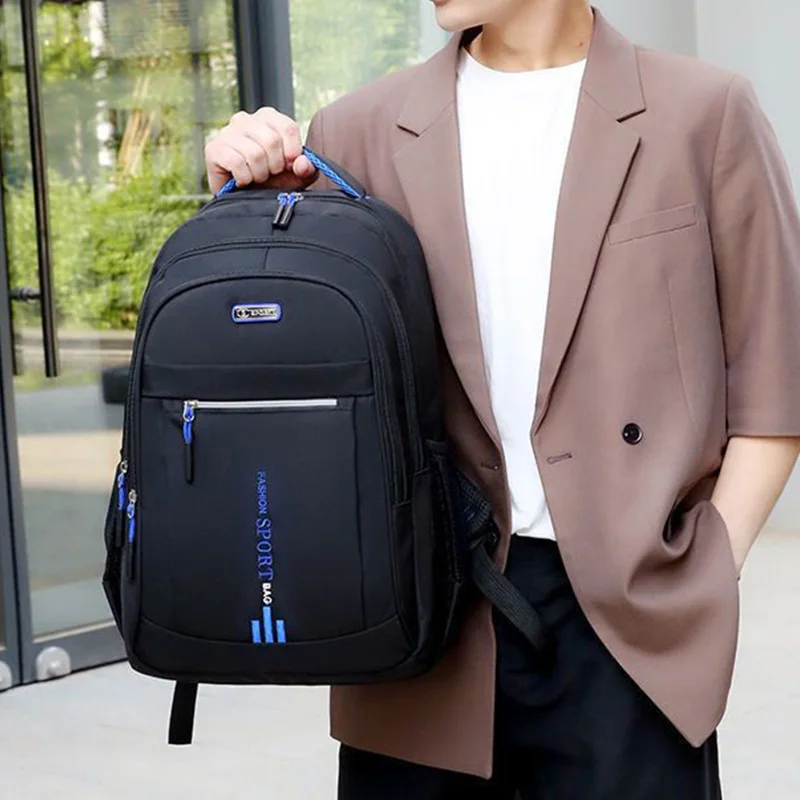 Unisex Large Capacity Backpack, Business Travel Laptop Bag, Multi-Compartment Design, Adjustable Straps, Ideal for Work Leisure thumbnail 6
