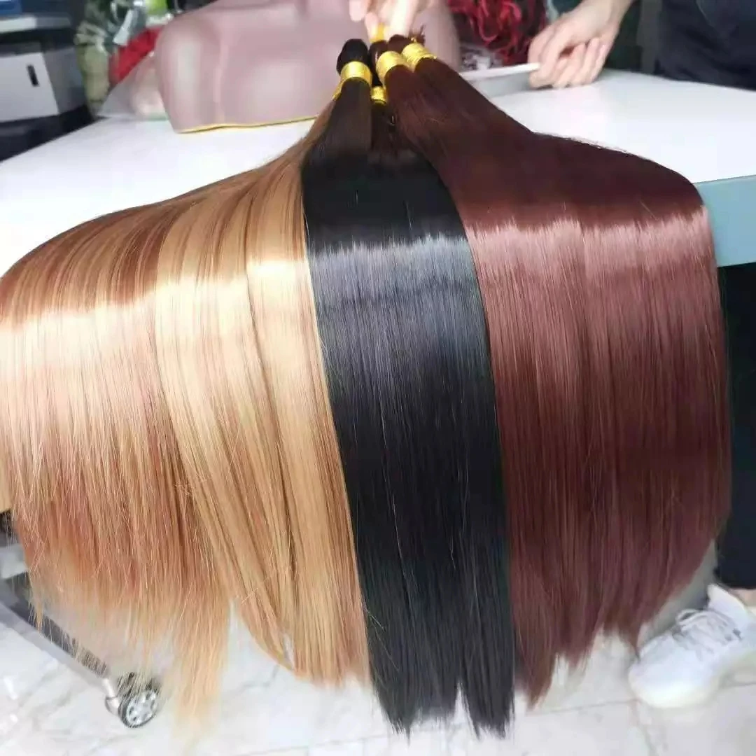Silky Straight Braiding Hair 22" Synthetic Straight Bundles Hair Extensions 150G Braiding Hair Bulk Hair For Crochet Braids
