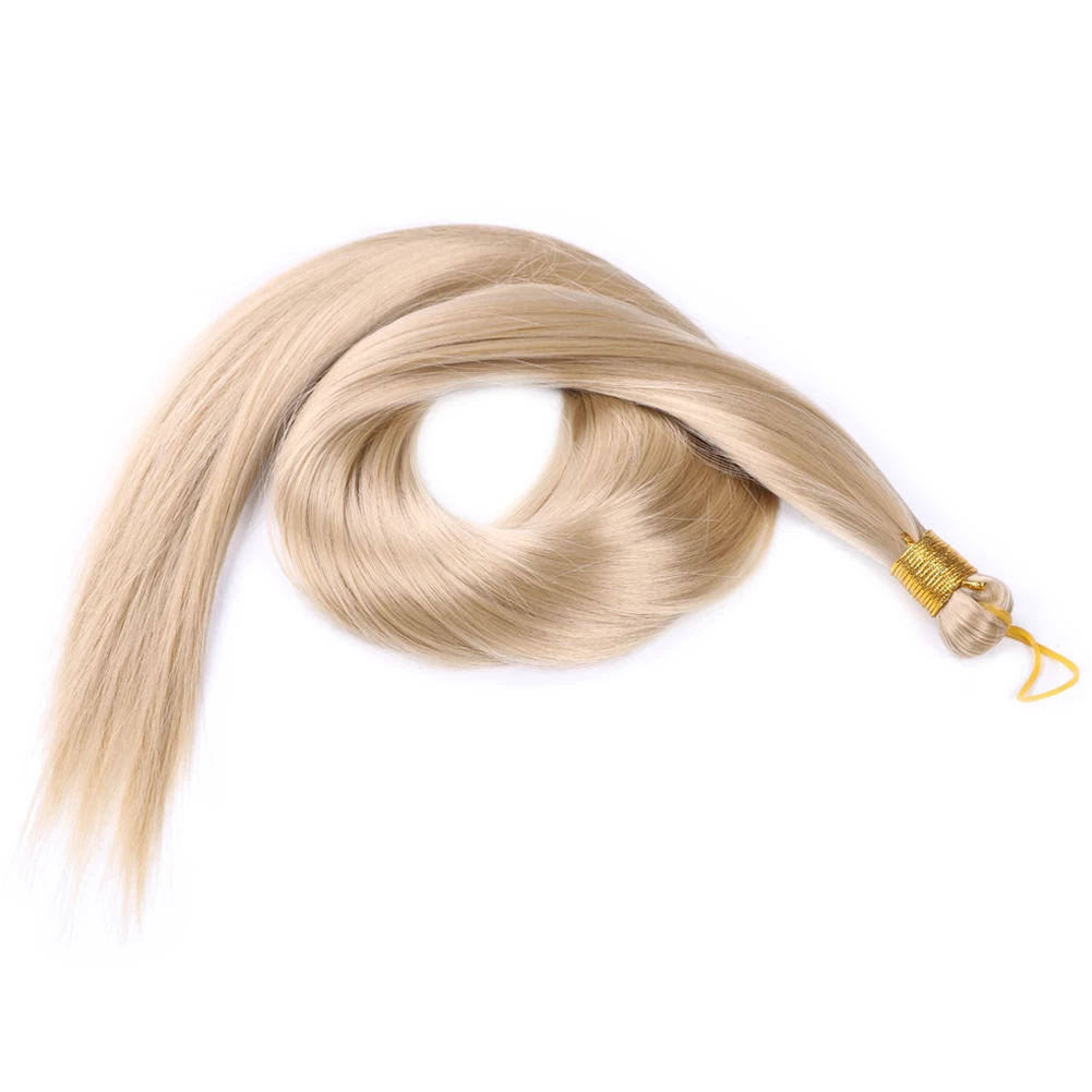 Silky Straight Braiding Hair 22" Synthetic Straight Bundles Hair Extensions 150G Braiding Hair Bulk Hair For Crochet Braids thumbnail 5
