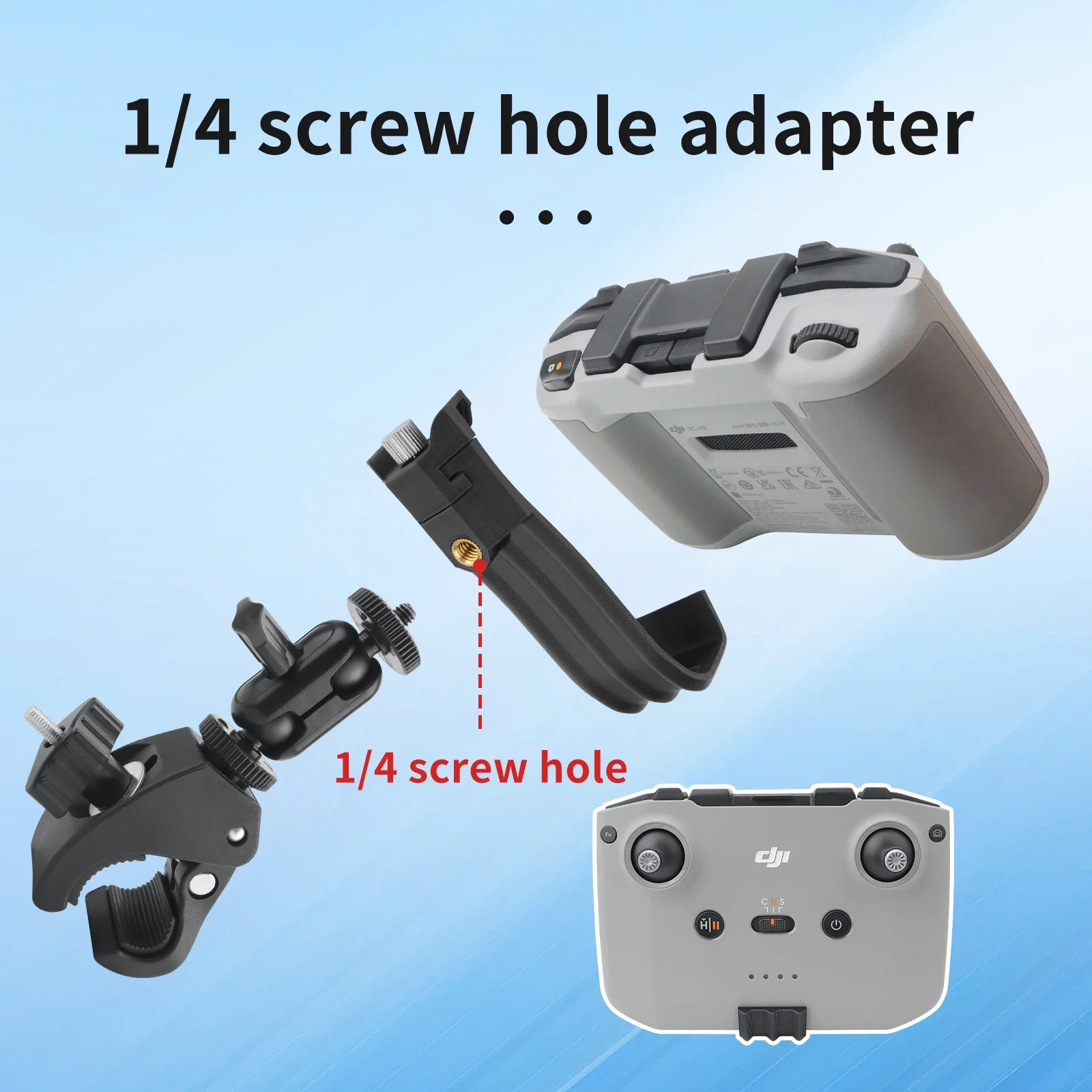 Remote Control Bicycle Support Holder Kit for DJI RC-N3/N2/N1 Mini 2 3 4 Pro/Air 2 2S 3 3S/Mavic 3 3Pro/Flip/Neo Drone Accessory thumbnail 3