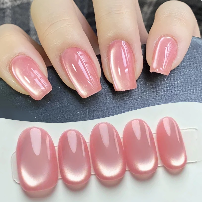 BORN PRETTY 10ml Pink Glass Bead Cat Magnetic Gel Nail Polish Spring Moonlight Jelly Crystal Semi Permanent Soak Off Manicure thumbnail 2