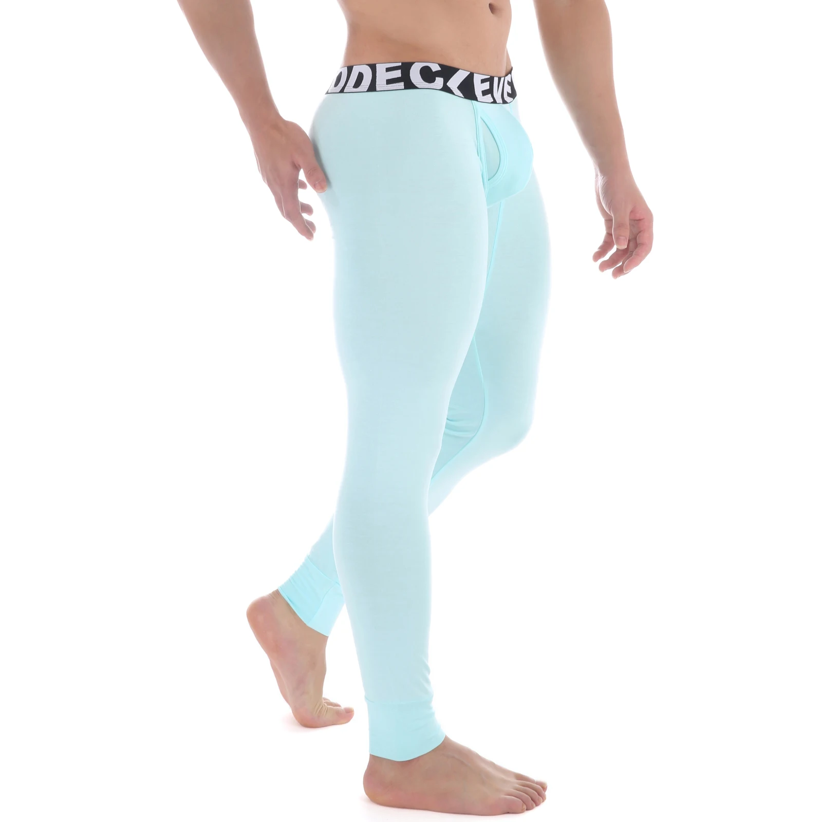 CLEVER-MENMODE Men's Gyms Trousers Sports Training Legging Male Low Rise Elastic Modal Compression Workout Pants thumbnail 3