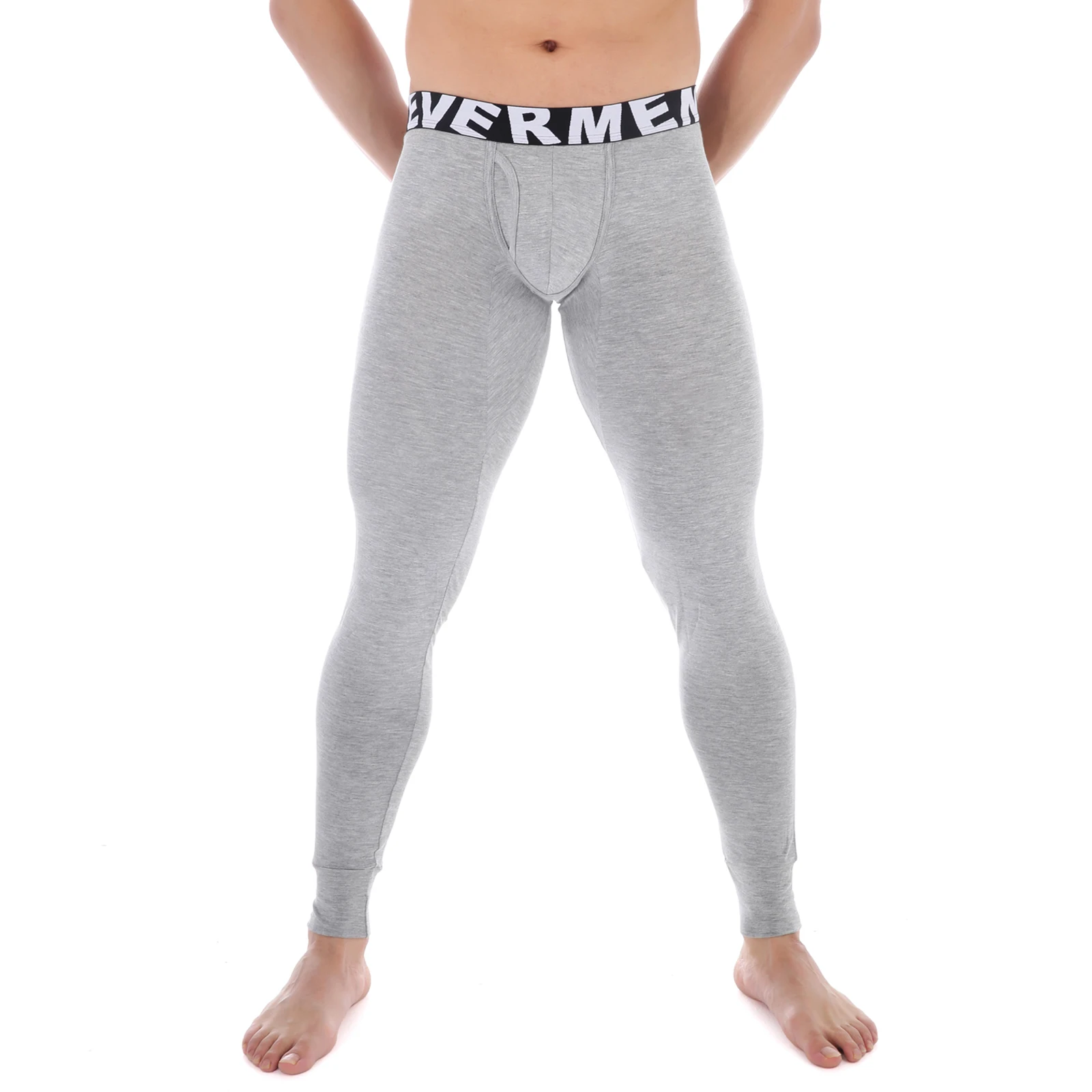 CLEVER-MENMODE Men's Gyms Trousers Sports Training Legging Male Low Rise Elastic Modal Compression Workout Pants