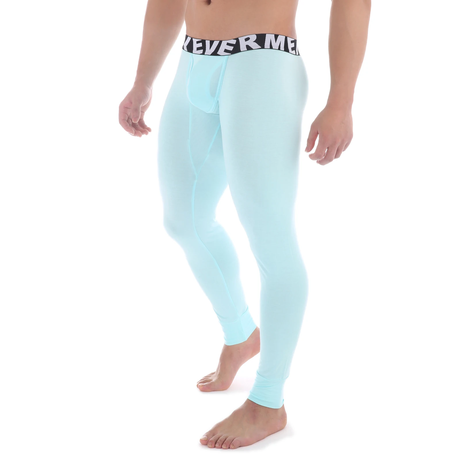 CLEVER-MENMODE Men's Gyms Trousers Sports Training Legging Male Low Rise Elastic Modal Compression Workout Pants thumbnail 4