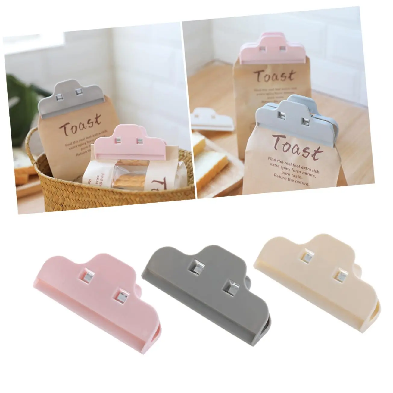6 Pcs Large Chip Clips, Reusable Snack Bag Sealing Clip, Food Storage Bag Sealer，Food Packaging Kitchen Clamp