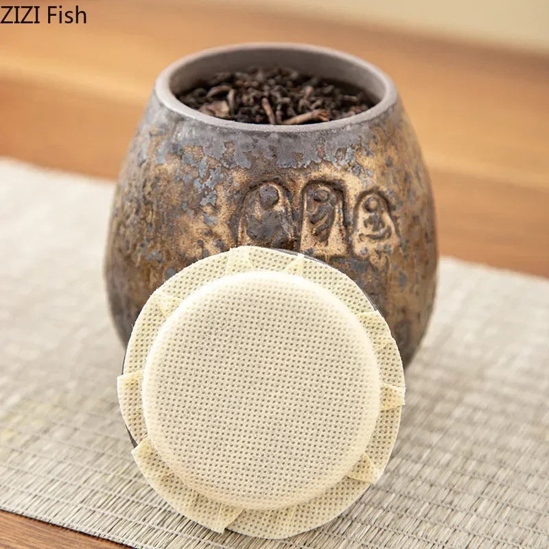 Ceramic Gilded Tea Caddies Portable Moisture Resistant Tea Caddies Household Dining Table Coffees Beans Sealed Storage Container thumbnail 2
