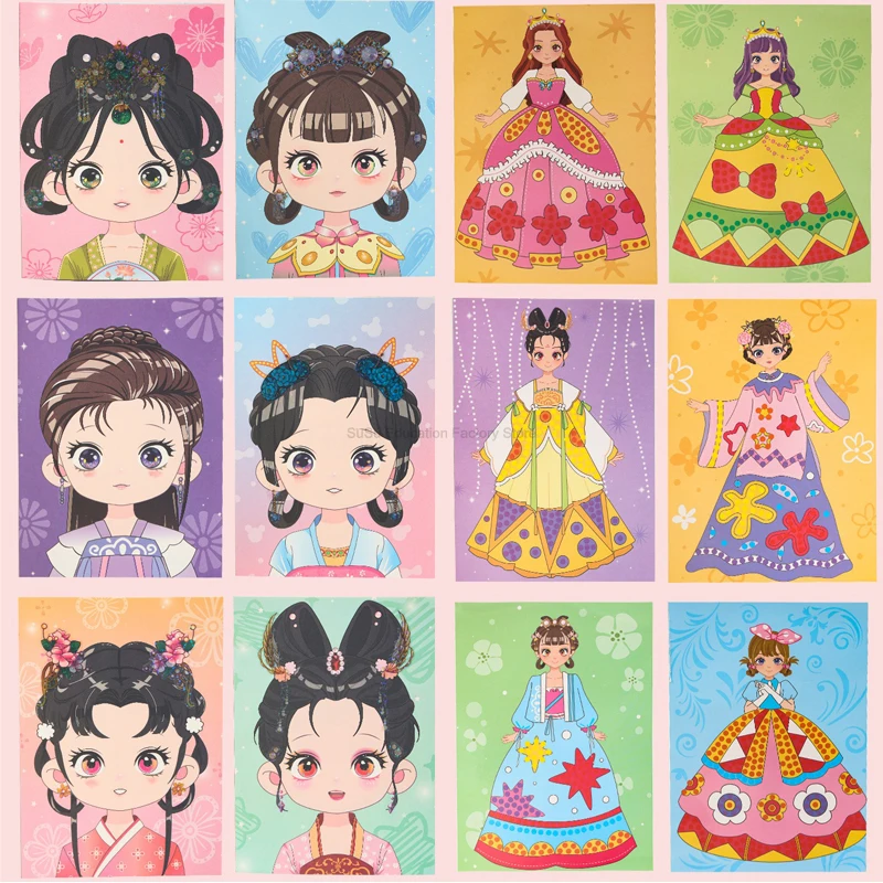 Kawaii Coloring DIY Princess Makeup Set  Arts and Crafts Kids Girls Children Toy Book Lover Gifts Art Supplies thumbnail 5
