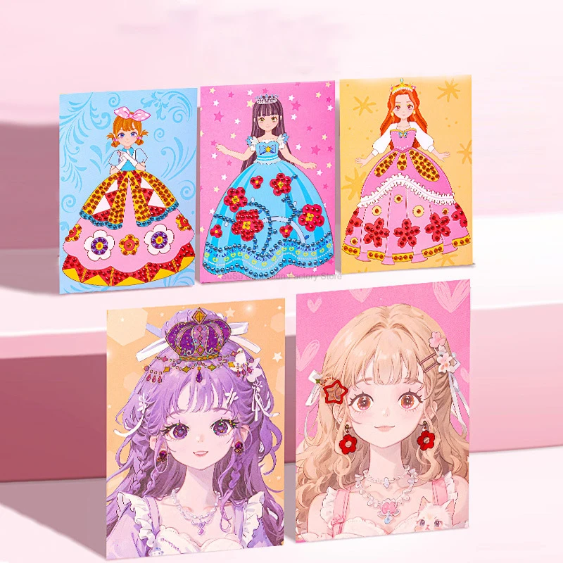 Kawaii Coloring DIY Princess Makeup Set  Arts and Crafts Kids Girls Children Toy Book Lover Gifts Art Supplies thumbnail 3