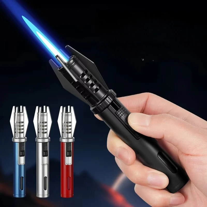 Kitchen Outdoors Torch Flame Jet Gas Lighter Cigarette Smoking Accessories Windproof Turbo Metal Jewelry Welding Cigar Lighters