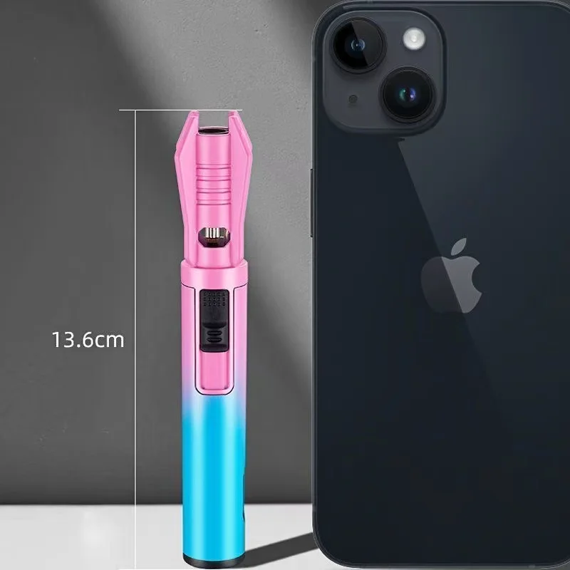 Kitchen Outdoors Torch Flame Jet Gas Lighter Cigarette Smoking Accessories Windproof Turbo Metal Jewelry Welding Cigar Lighters thumbnail 5