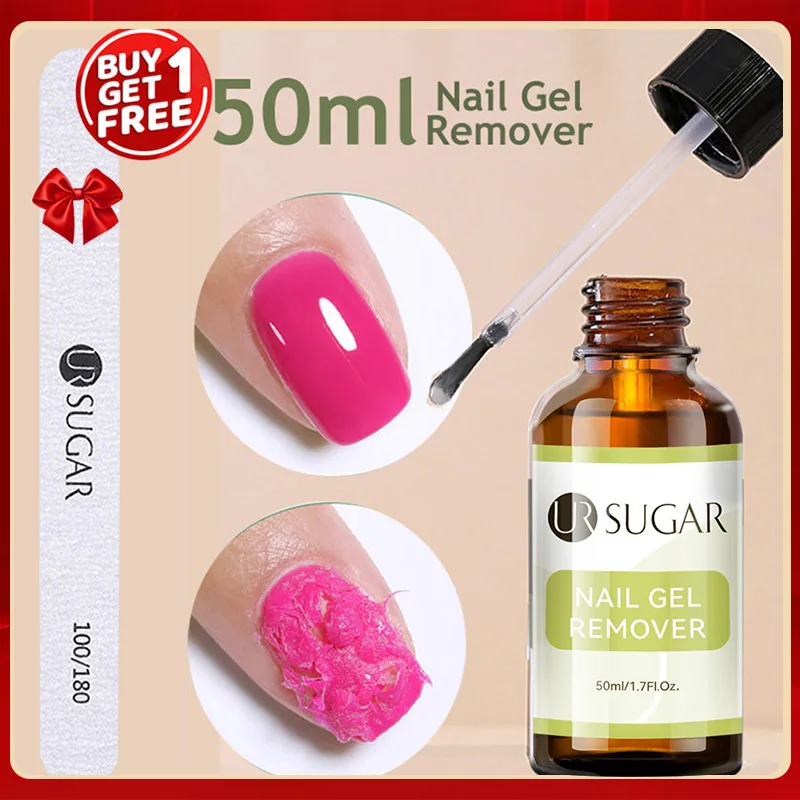 UR SUGAR 50ml Nail Gel Polish Remover Soak Off Semi Permanent UV Gel Varnish Delete Quick Clean Manicure Nail Art Removal Tools