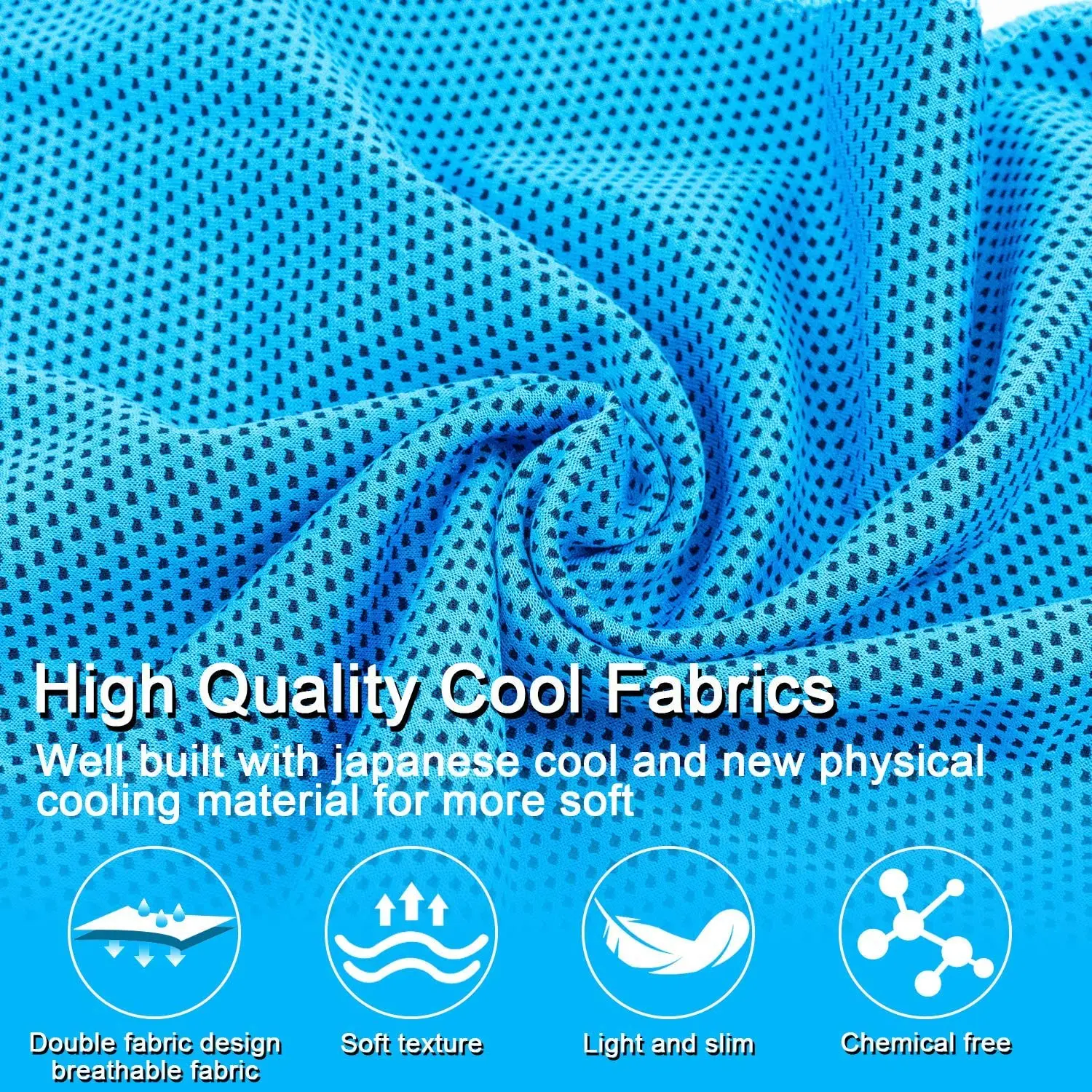 1/5/10PCS Dot Print Ice Cool Towel for Outdoor Fitness - Quick Drying Sweat-Absorbing Sports Towel With Cooling Sensation thumbnail 2