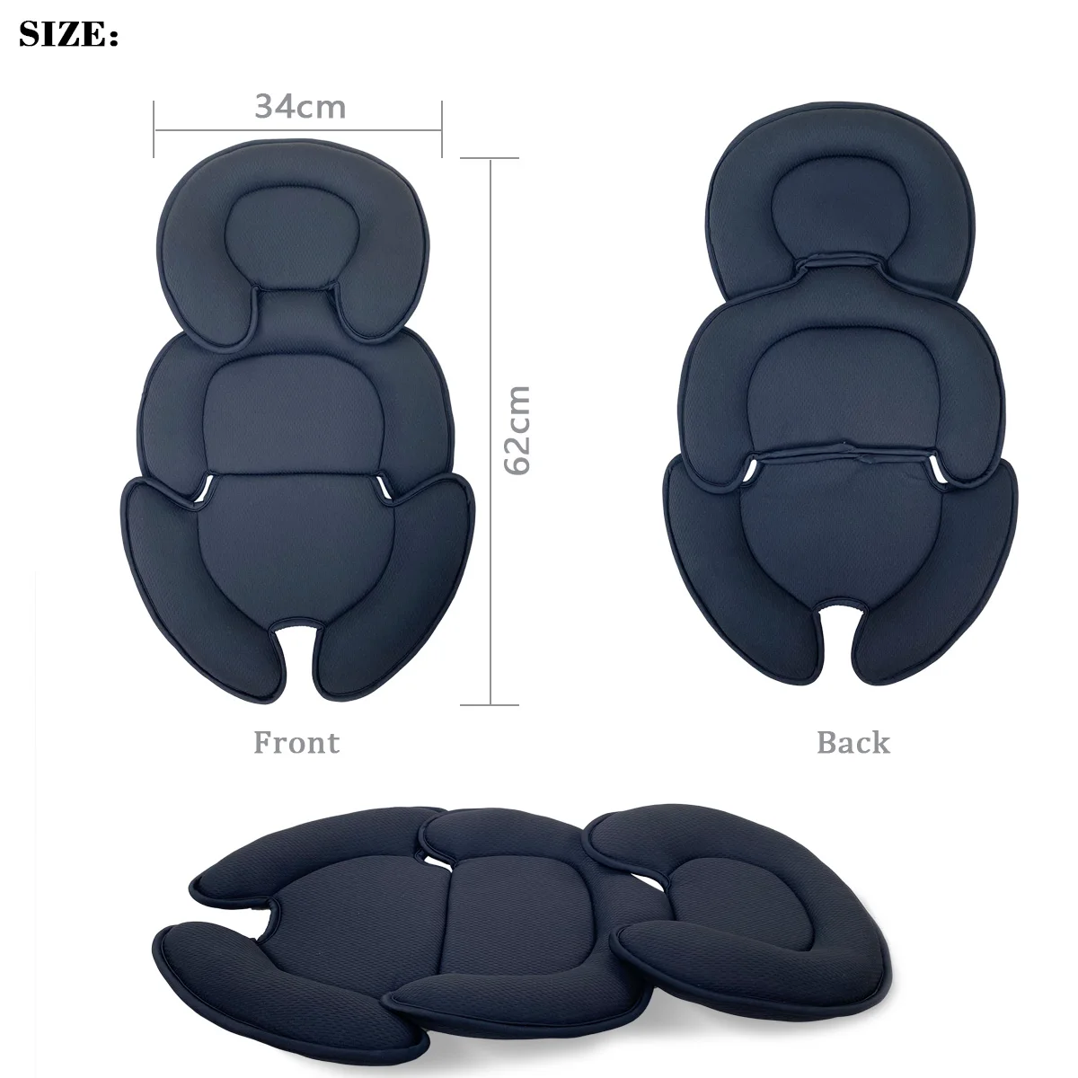 Universal Baby Stroller Seat Cushion Head and Body Support Pillow Infant Car Seat Insert For DOONA Newborn Stroller accessories thumbnail 4