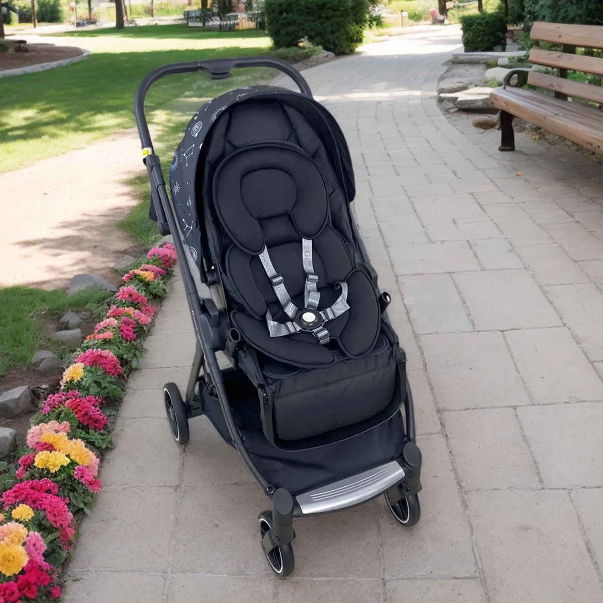 Universal Baby Stroller Seat Cushion Head and Body Support Pillow Infant Car Seat Insert For DOONA Newborn Stroller accessories thumbnail 6