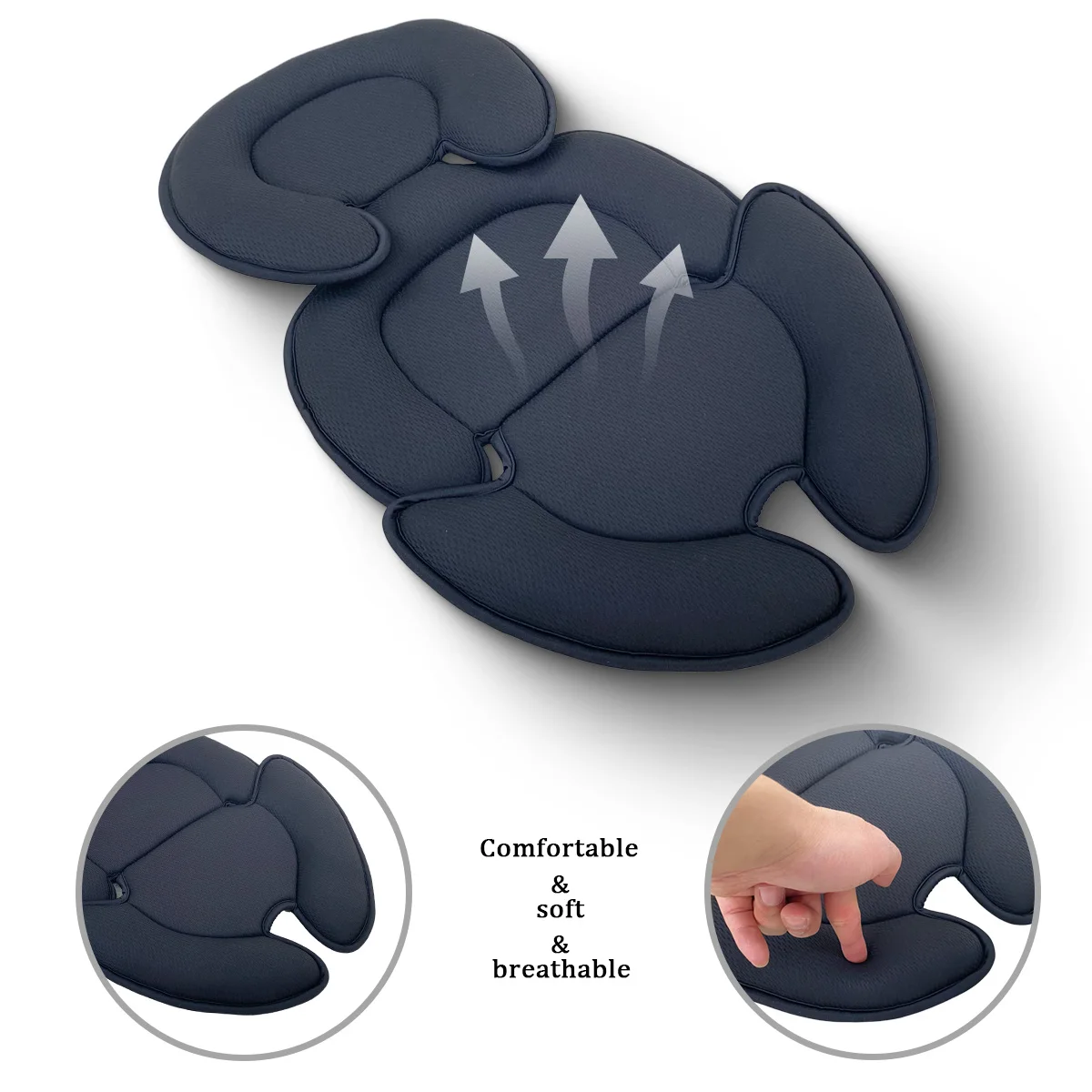 Universal Baby Stroller Seat Cushion Head and Body Support Pillow Infant Car Seat Insert For DOONA Newborn Stroller accessories thumbnail 2