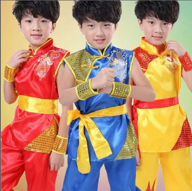 Spring Summer Children's Martial Arts Costumes Baby Outfit Set Chinese Kung Fu Suit Stage Boys Tai Chi Girls Wushu Kids Clothes thumbnail 4