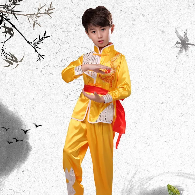 Spring Summer Children's Martial Arts Costumes Baby Outfit Set Chinese Kung Fu Suit Stage Boys Tai Chi Girls Wushu Kids Clothes thumbnail 6