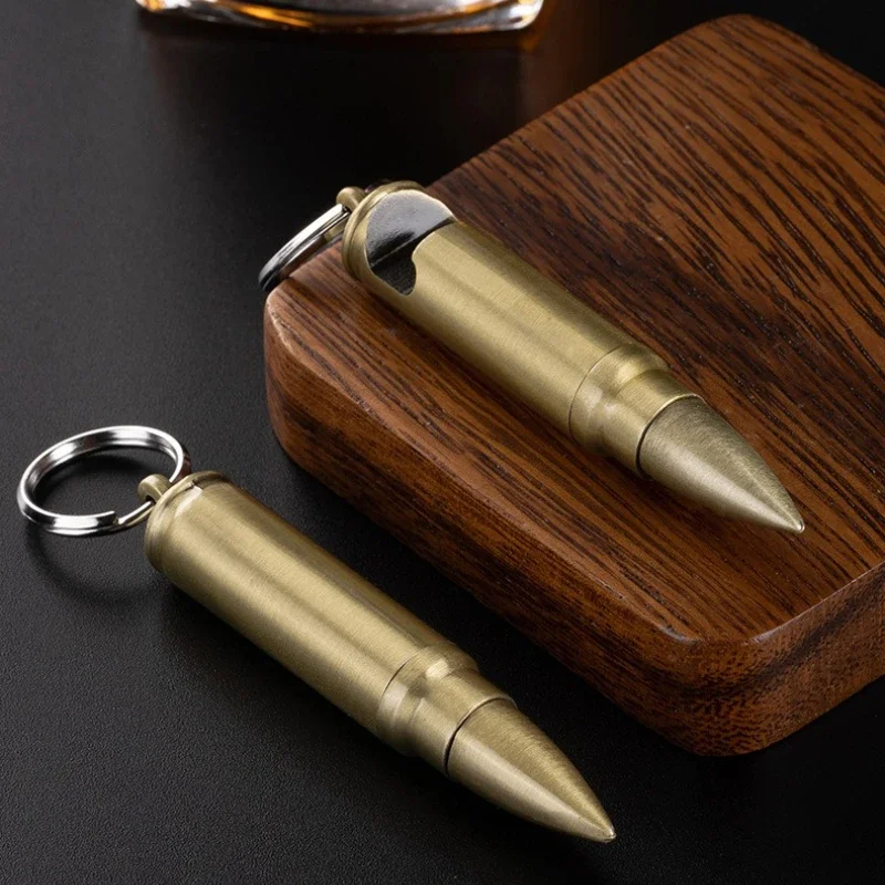 Portable metal keychain retro windproof fuel lighter suitable for outdoor camping emergency survival ignition tool thumbnail 5