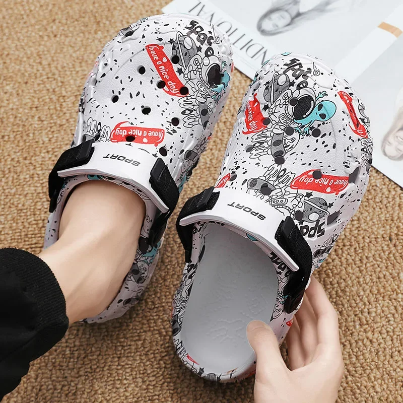 Plus Size 46 47 Men's Summer Clogs Sandals Eva Slippers Men Fashion New Flat Sandals Men Women Leisure Slides Men Casual Shoes thumbnail 3