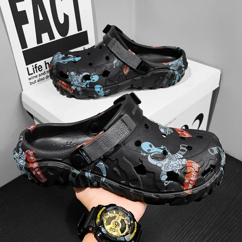 Plus Size 46 47 Men's Summer Clogs Sandals Eva Slippers Men Fashion New Flat Sandals Men Women Leisure Slides Men Casual Shoes thumbnail 2