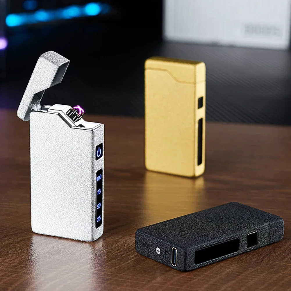 Smart Dual Arc Plasma Lighter Digital Battery Indicator USB-C Windproof Outdoor Survival Tool thumbnail 5