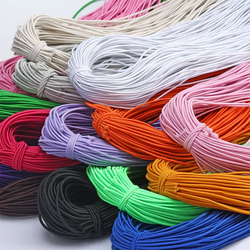 1.5mm Strong Elastic Rope Colorful High-Quality Elastic Band Rubber Cord for DIY  Sewing Jewelry Crafts Making Accessorie