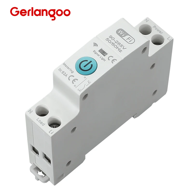 Tuya WiFi Smart Circuit Breaker MCB 1P+N 63A Timer Power Energy kWh Voltage Current Meter Protector Voice Remote Control Switch thumbnail 5