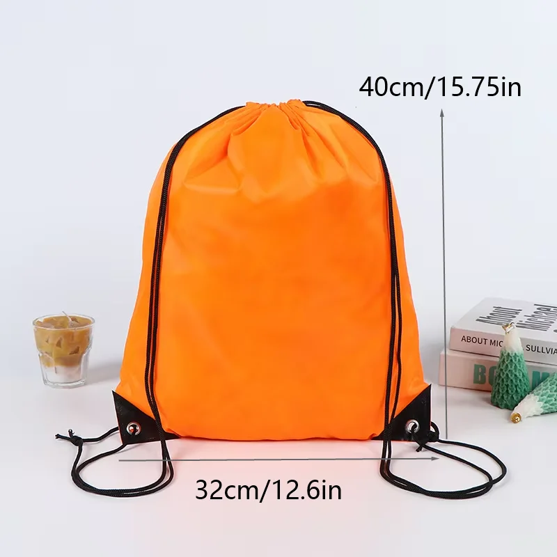 10/20/30/50pcs Customized Logo Drawstring Backpack - Lightweight Outdoor Sports Sack for Hiking, Camping, Gym & Travel thumbnail 2