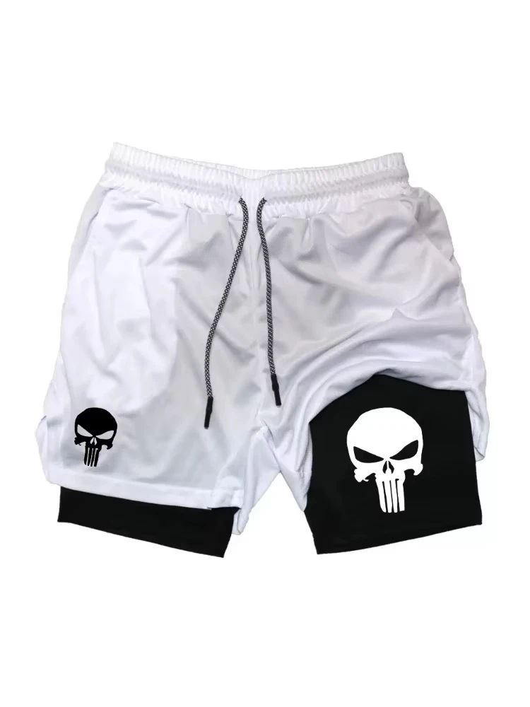 Print 2 in 1 Performance Shorts for Men Athletic Quick Dry Shorts with Phone Pocket Summer Gym Workout Running Shorts RL0302 thumbnail 6