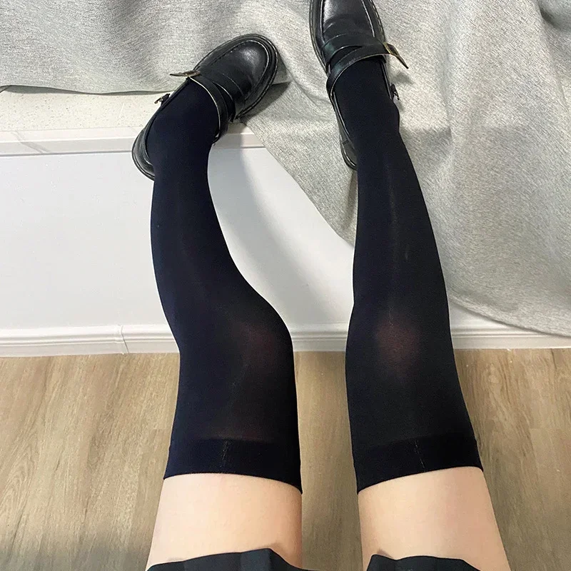 1/2pairs Sweet Over Knee Long Socks Women Girs Sexy Nylon Calf Socks Thigh High Stockings Legging JK Lolita Cosplay Tights thumbnail 3