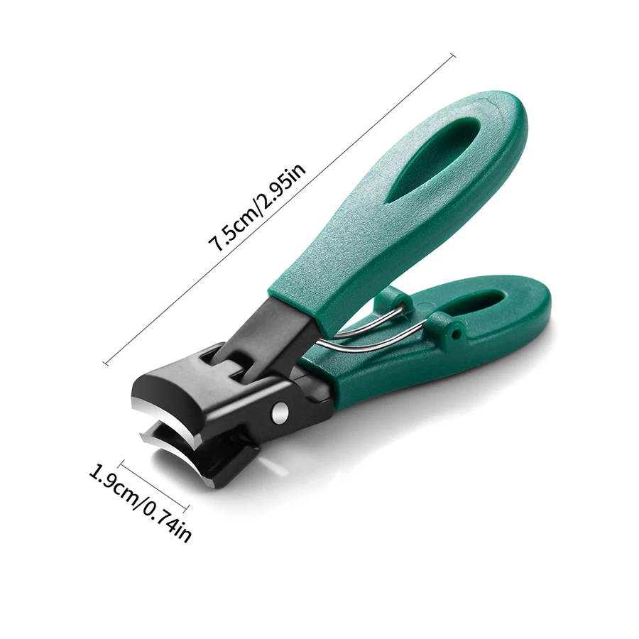 Portable Ultra Sharp Nail Clippers Stainless Steel Wide Jaw Opening Anti Splash Toe Nail Clippers Adult Thick Nails Large Open thumbnail 6