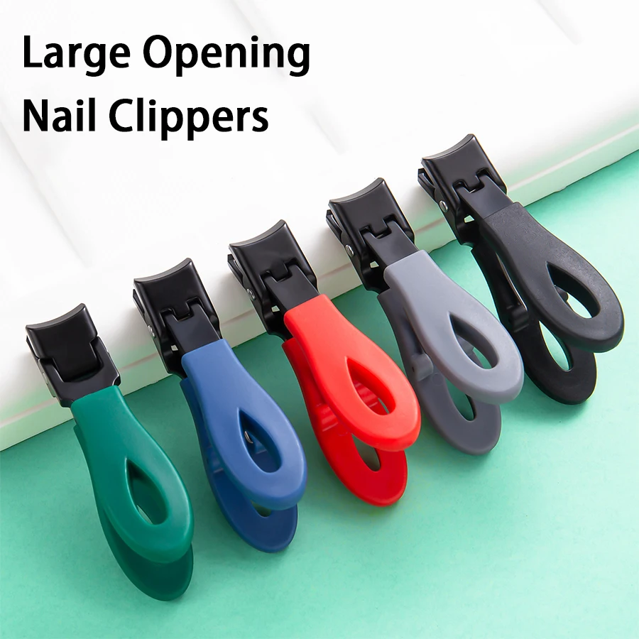 Portable Ultra Sharp Nail Clippers Stainless Steel Wide Jaw Opening Anti Splash Toe Nail Clippers Adult Thick Nails Large Open thumbnail 2