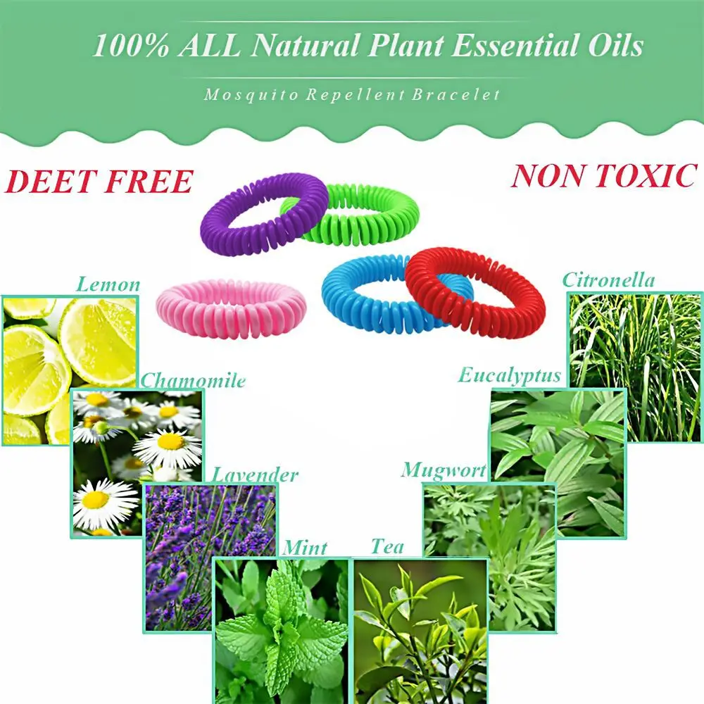 1pcs Portable Color Anti-Mosquito Wristband Insect Bees Mosquitoes Repellent Bracelet For Home Outdoor Hiking Camp Pest Control thumbnail 4