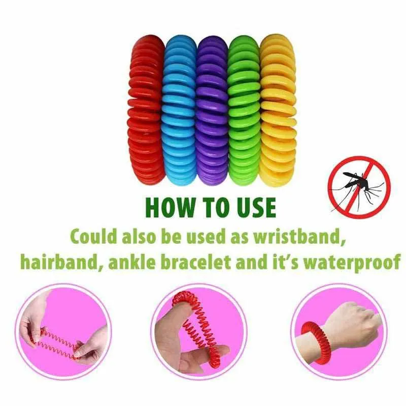 1pcs Portable Color Anti-Mosquito Wristband Insect Bees Mosquitoes Repellent Bracelet For Home Outdoor Hiking Camp Pest Control thumbnail 6