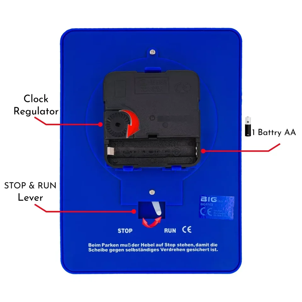 Blue Digital Parking Timer Disc Easy to Use Portable Clock Tool for Arrival Time Display Car Accessory Parking Enforcement thumbnail 3