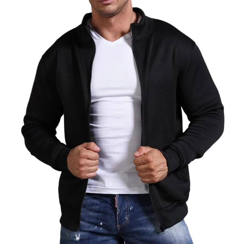 New Men's Sweat Jacket Pullover Hoodie Sweatshirt Man Without Hood with Zip Jacket Outdoor Sport Lightweight Streetwear M-3XL thumbnail 2