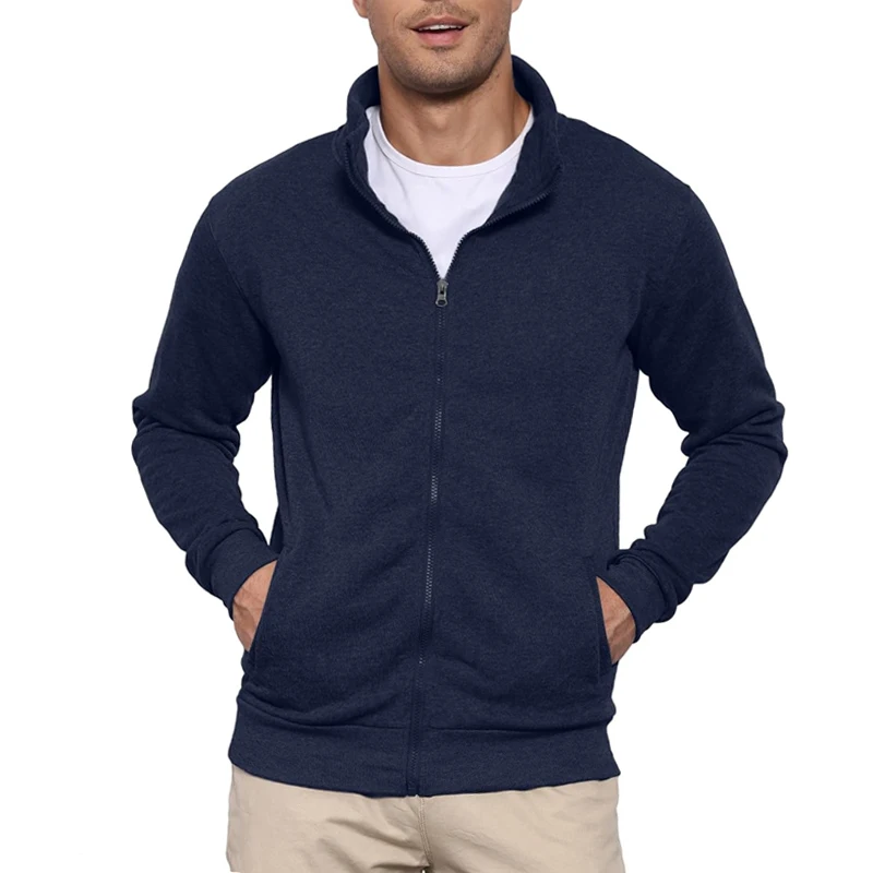 New Men's Sweat Jacket Pullover Hoodie Sweatshirt Man Without Hood with Zip Jacket Outdoor Sport Lightweight Streetwear M-3XL thumbnail 3